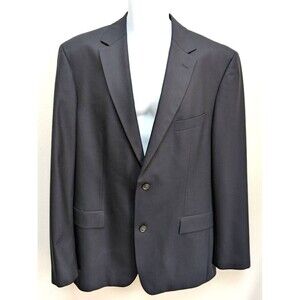 Hugo Boss Mens 44L Guabello Blazer Jacket Solid Navy Blue Super 120's B10tech